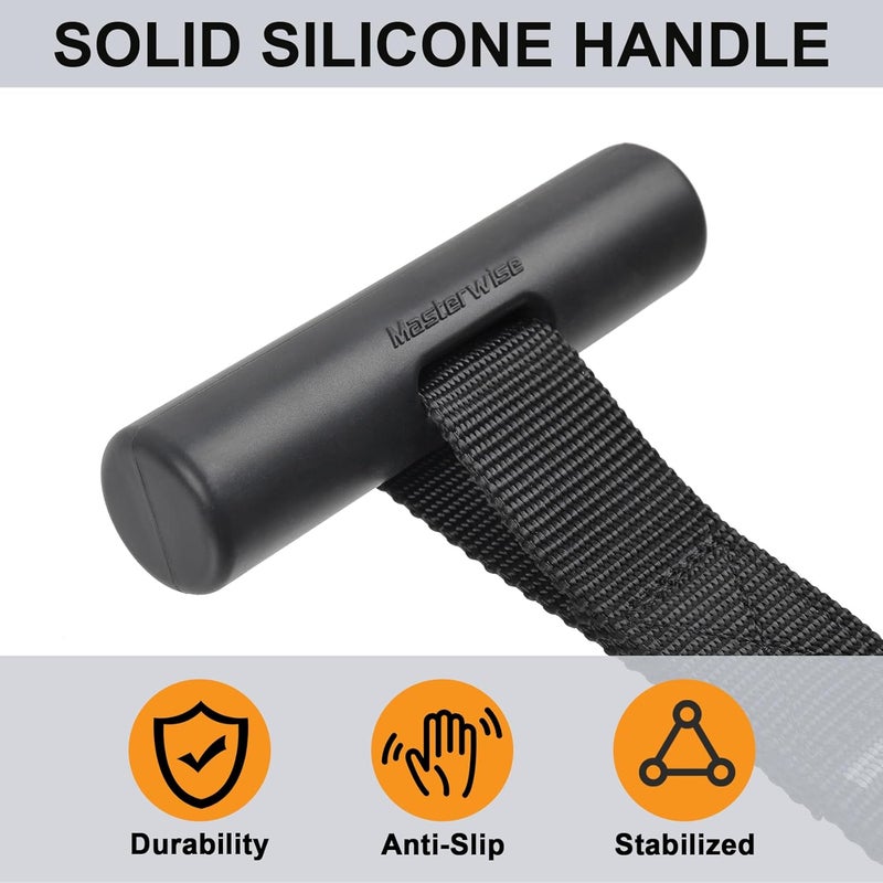 Masterwise Quick Hood Loops, Kayak Tie Down Anchor Straps for Car Hoods and Trunks, Bow Stern Canoe Transport Secure Lashing Straps for Roof Racks, Boat, Canoe, Kayak, 2 PCS - Image 2